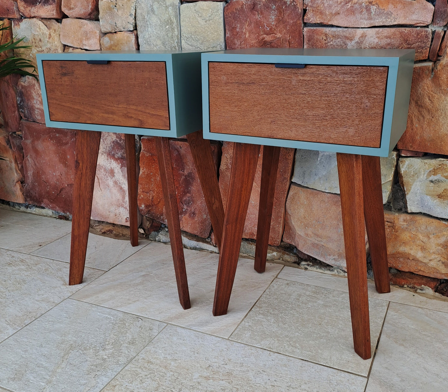 Soft Green Sorento - Dark Wood