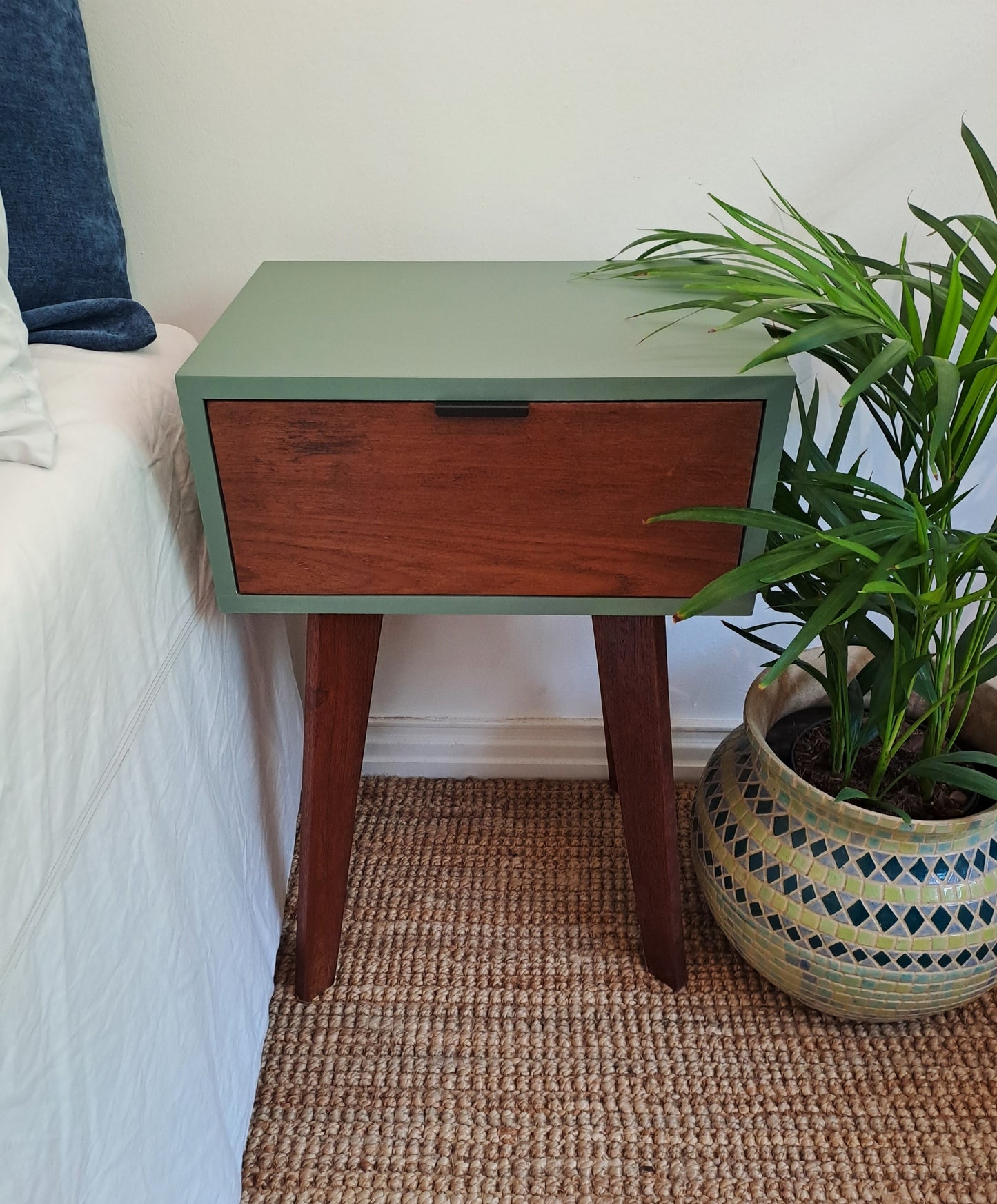 Soft Green Sorento - Dark Wood