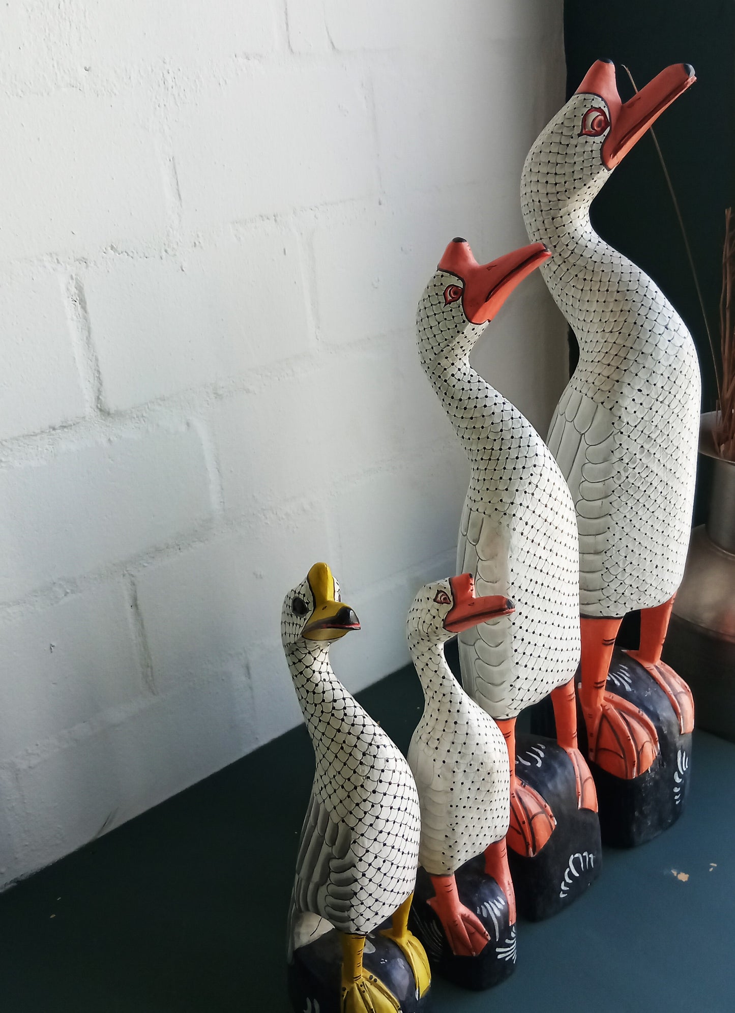 Italian Hand Carved Wooden Ducks