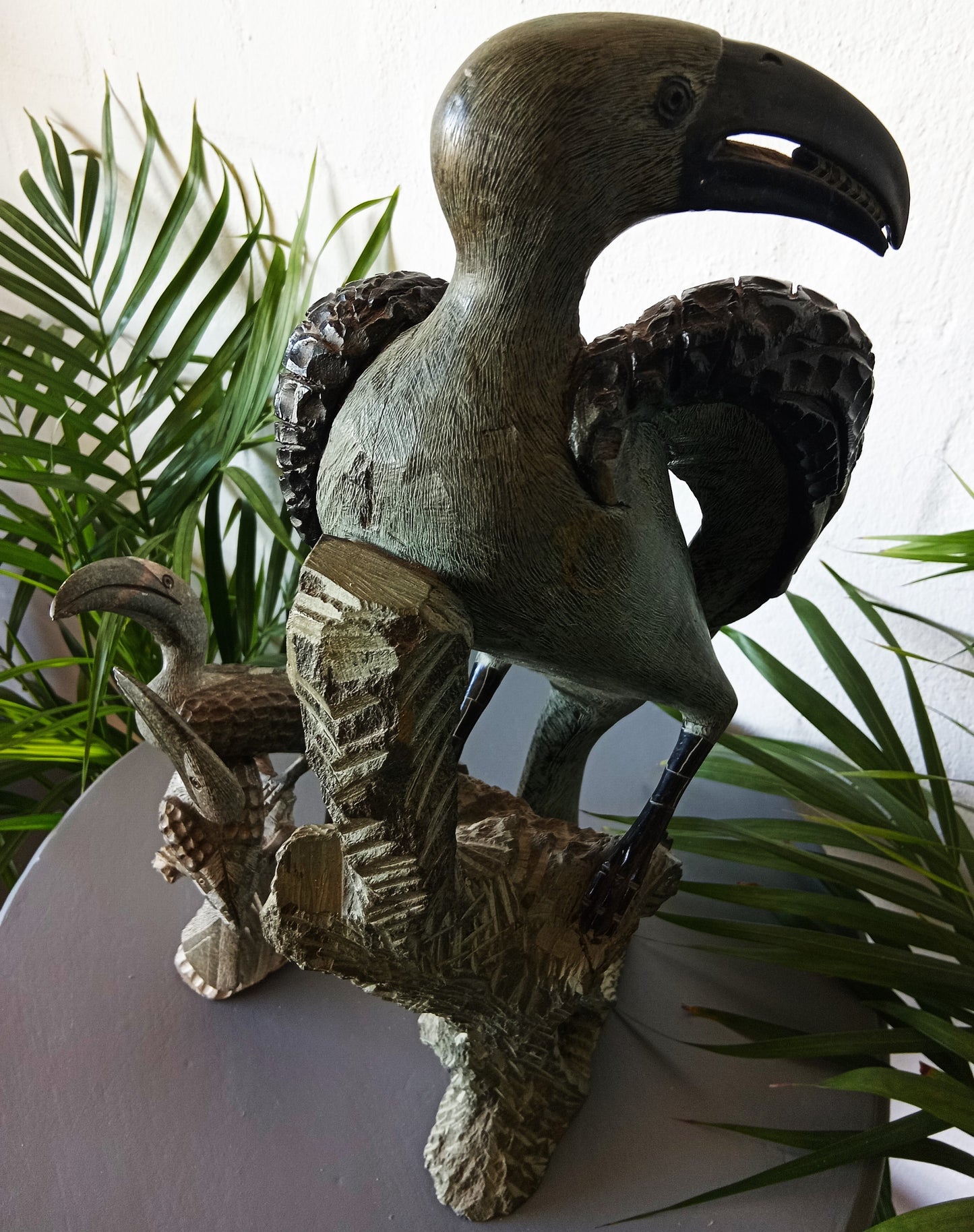 Two Sculptural Stoneware Birds