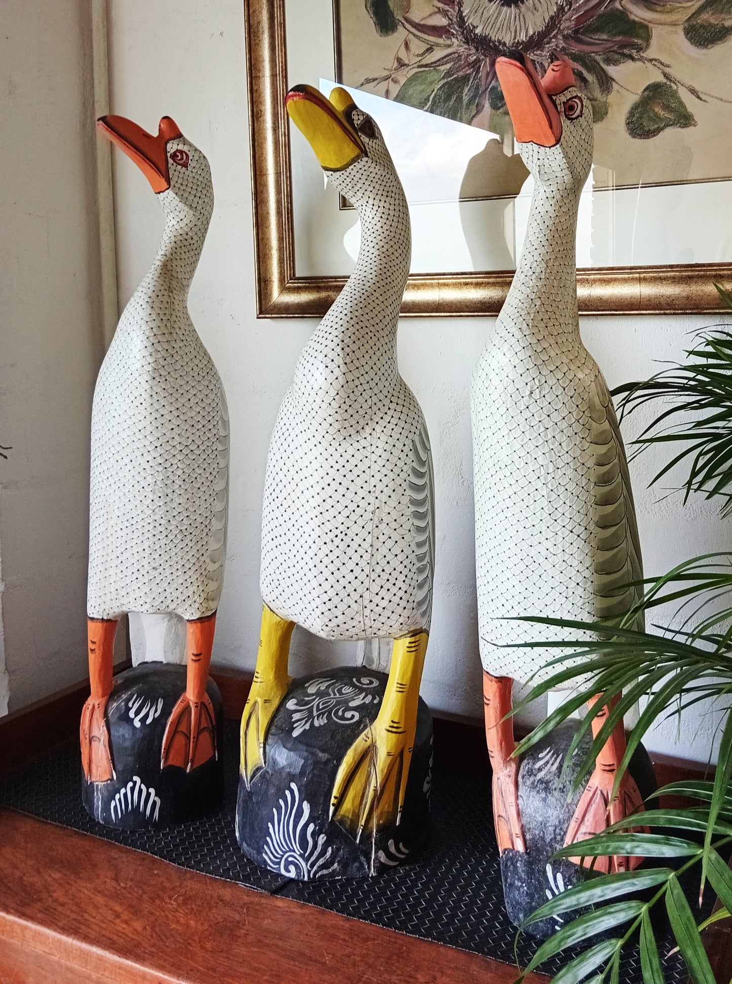 Italian Hand Carved Wooden Ducks