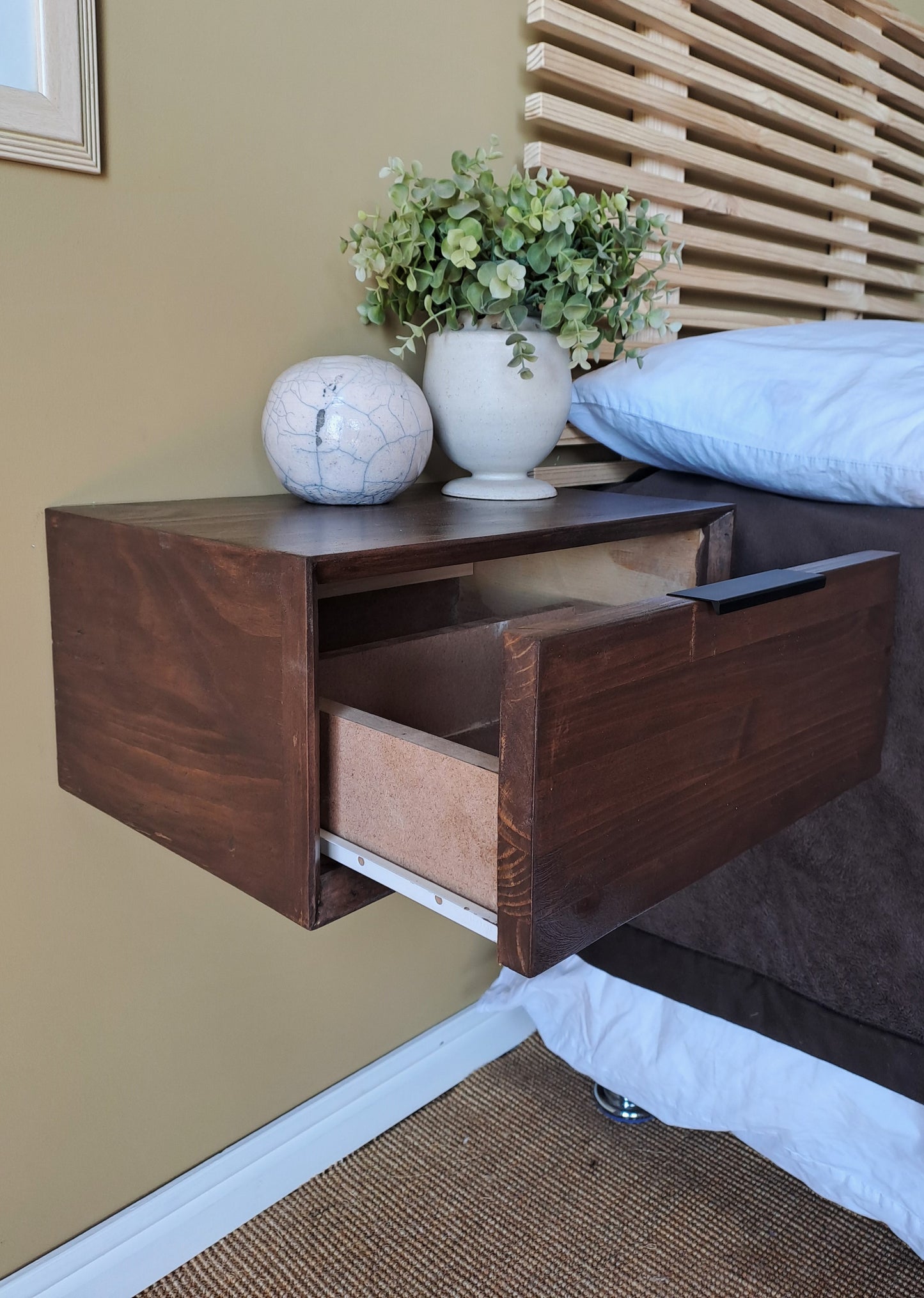 Dark Brown Floating Pedestal