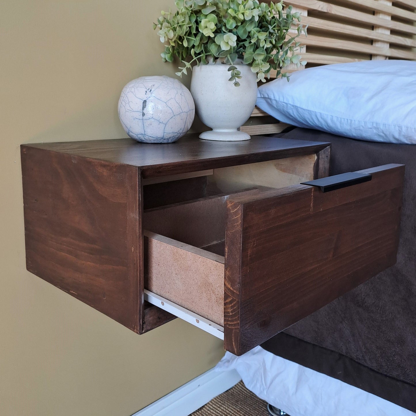 Dark Brown Floating Pedestal