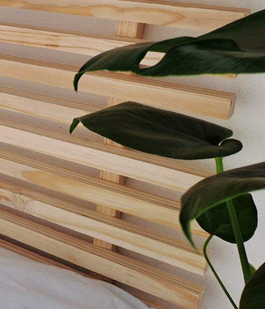 Slatted Wooden Headboard