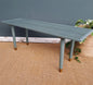 Gold Capped Green Retro Bench