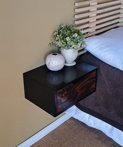 Natural Wood Grain Pattern Floating Pedestal