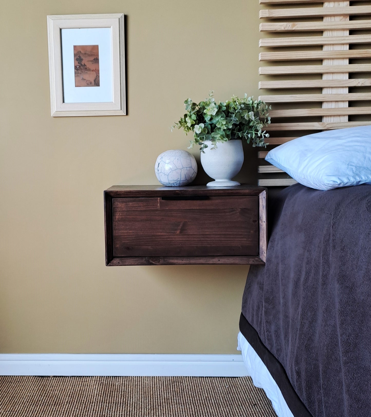 Dark Brown Floating Pedestal