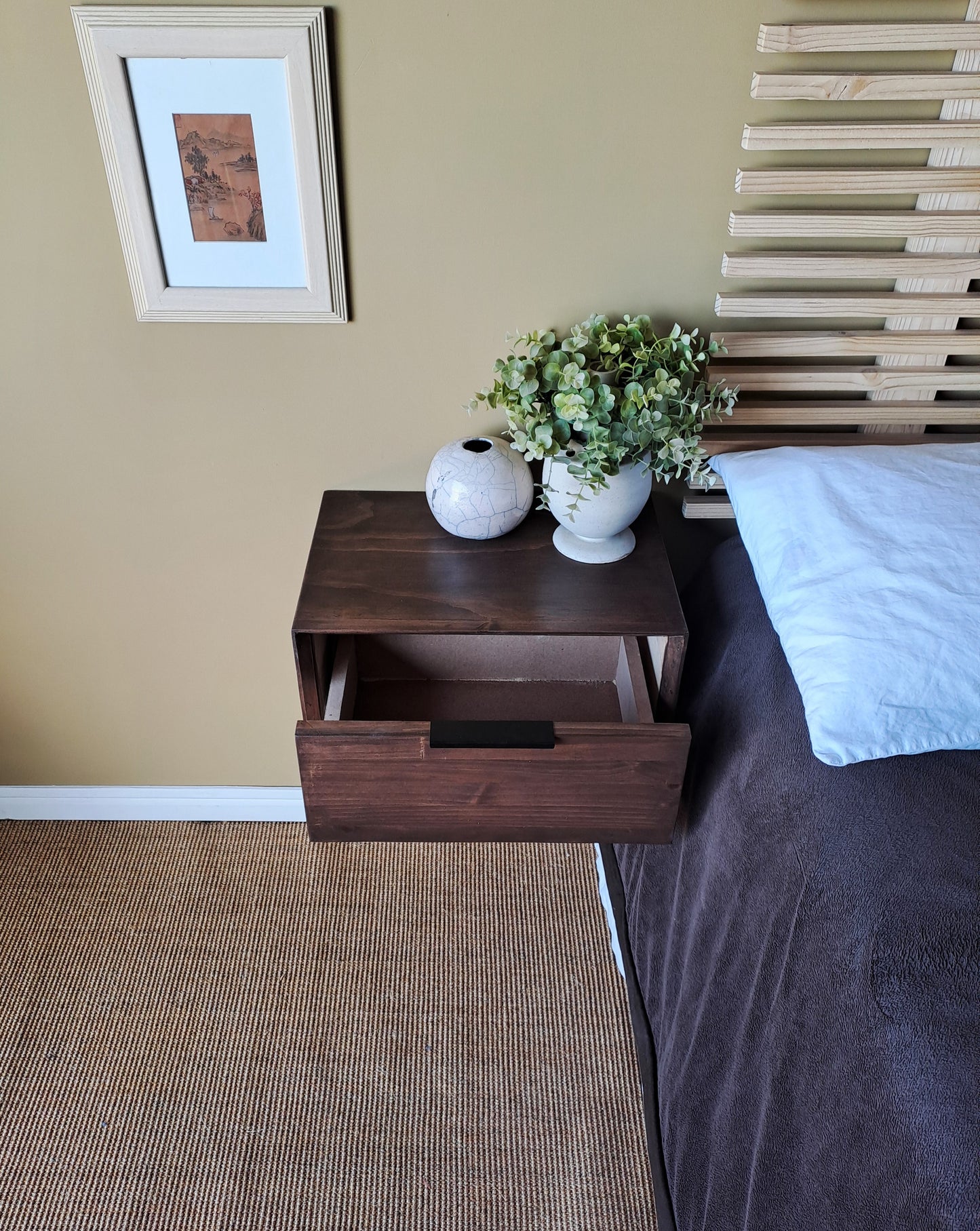 Dark Brown Floating Pedestal