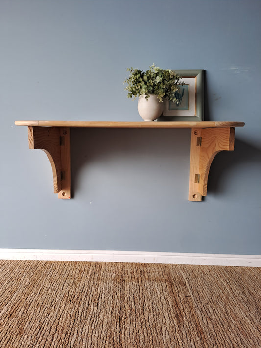 Natural Wood Floating Drop Desk