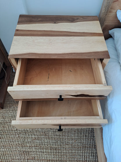 Bespoke Pair of Solid Blackwood 2 x Drawer Pedestals
