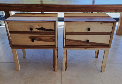 Bespoke Pair of Solid Blackwood 2 x Drawer Pedestals