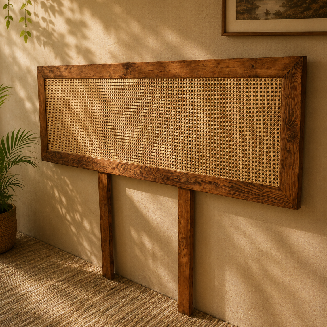 Rattan Rectangular Headboard