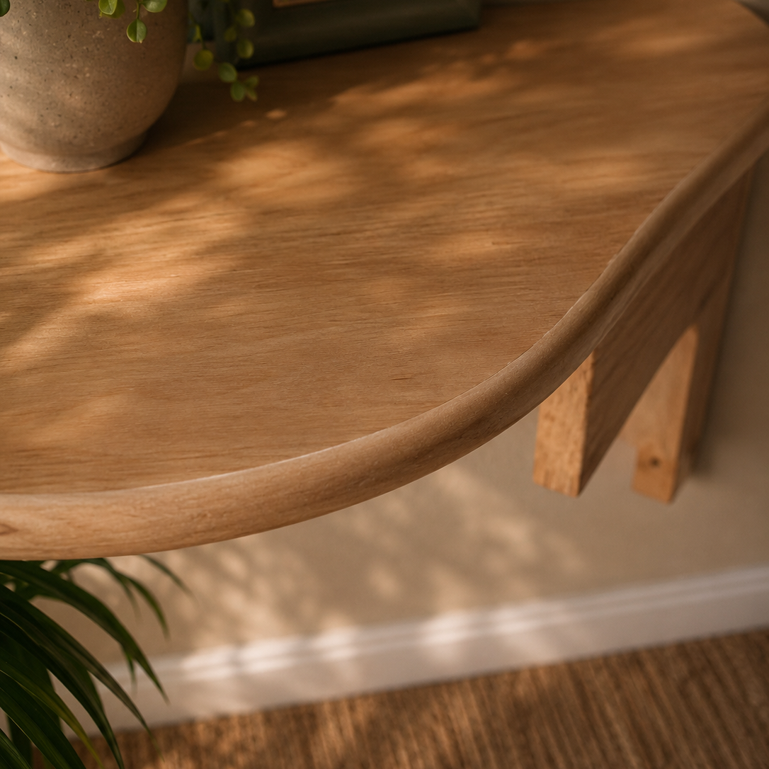 Natural Wood Floating Drop Desk