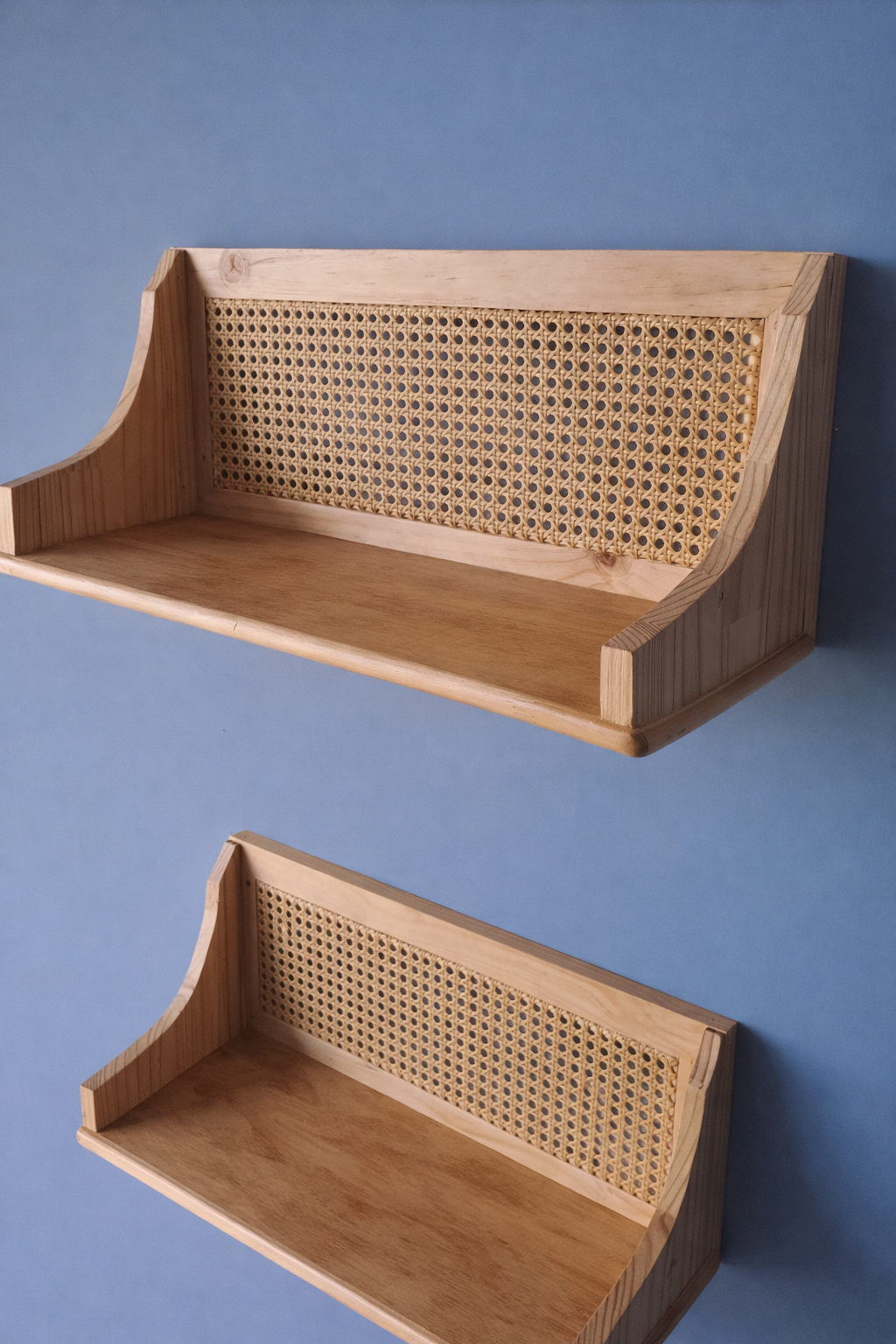 Rattan Woven Floating Shelf