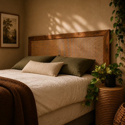 Rattan Rectangular Headboard